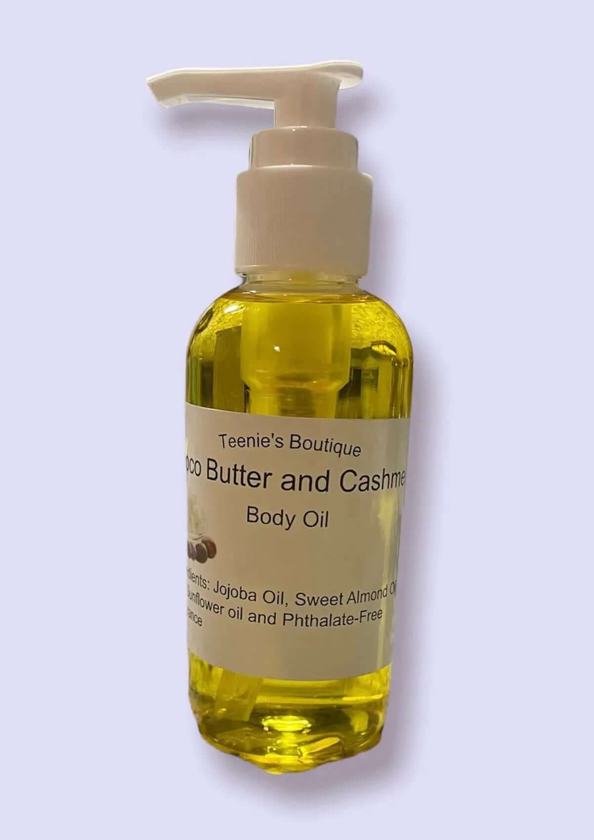 Hydrating Body Oil - Teenies Boutique Coco Butter and Cashmere Body Oil