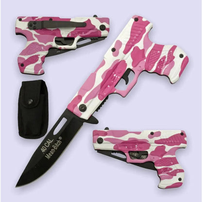 Pink camo Gun Knife